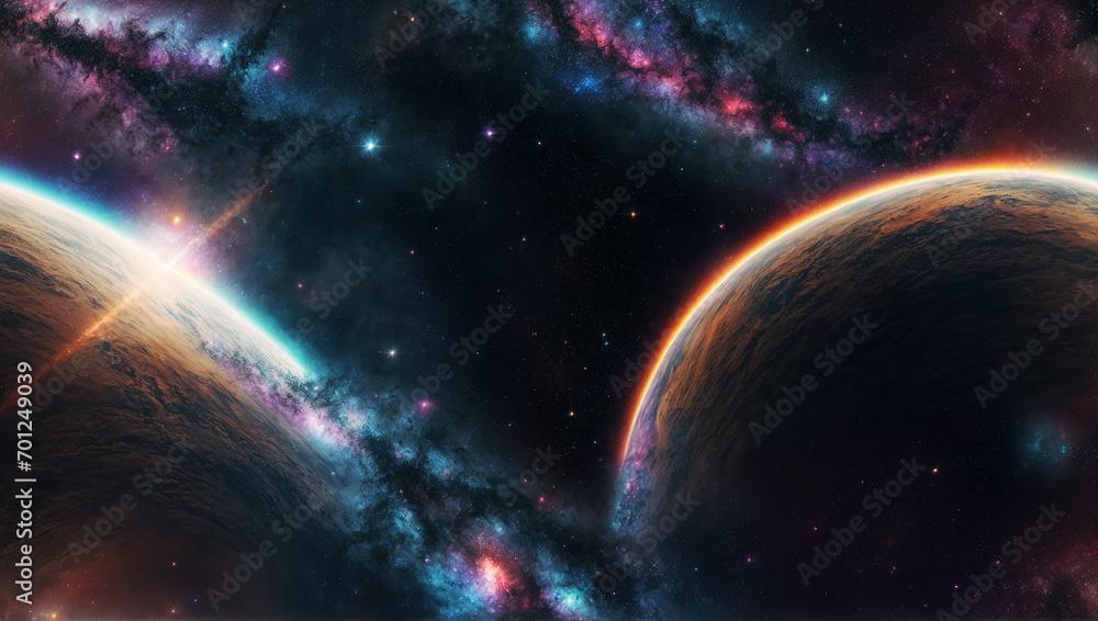 Obraz premium Planet in a Galaxy