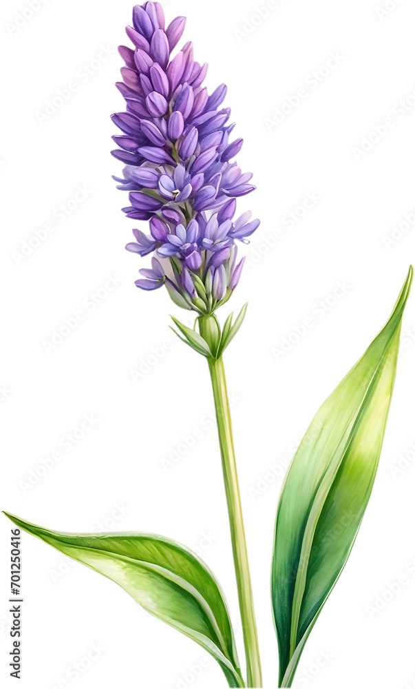 Obraz premium Watercolor painting of Lavender flower. 