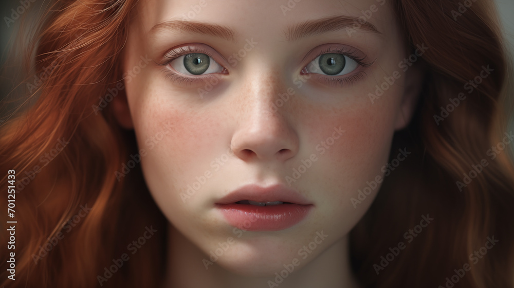 Portrait of a woman looking into the camera Portrait of a woman looking into the camera