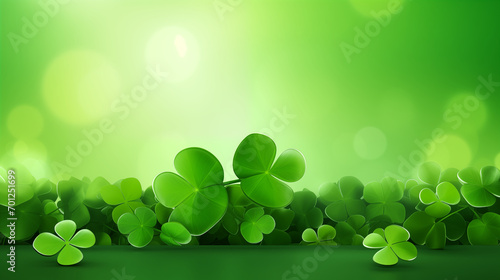 Happy St Patricks Day Background Holiday Illustration. Green Saint Patrick Generative AI design photo