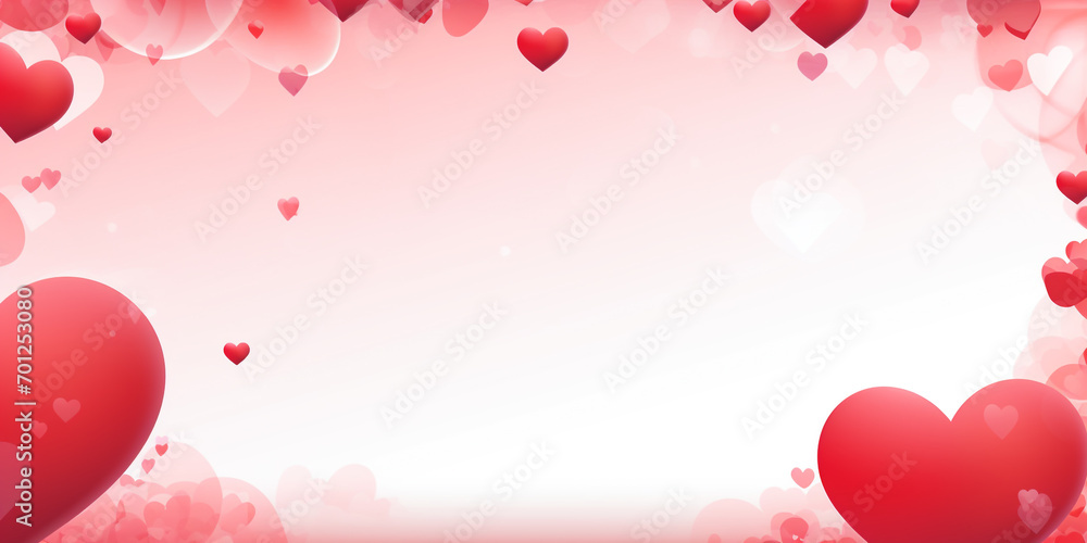 Valentines day banner with space for text