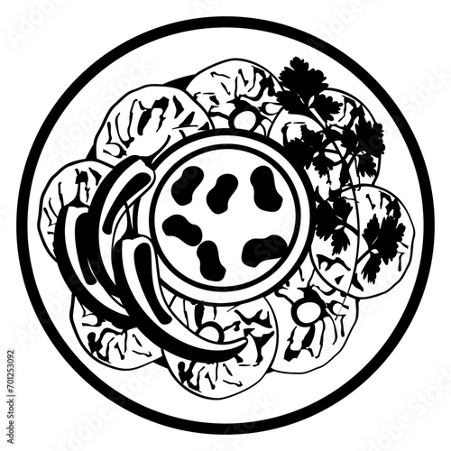 Hinkali or Xinkali vector icon design, delicious food symbol, authentic local dishes sign, domestic cuisine stock illustration, Thicker wrappers Boiled Khinkali concept