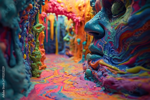 A painting of the LSD psychedelic experience. photo