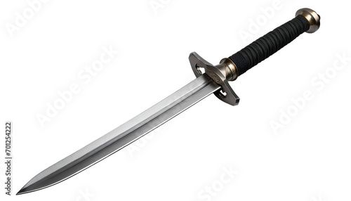 Realistic sword isolated on white.