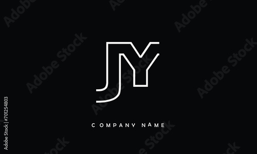 YJ, JY, Y, J Abstract Letters Logo Monogram