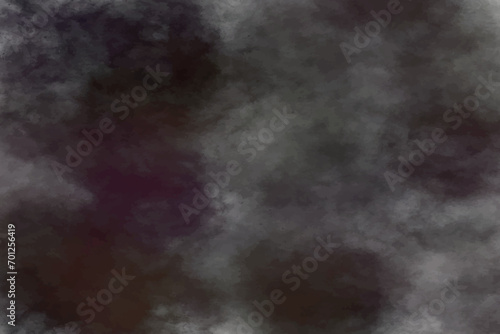 Cloudy background surface grimy cloudy watercolor, cloudy weather texture vector layout. Empty abstract spotted noise background. Grey dark colors background. Horizontal Distressed Overlay Texture.
