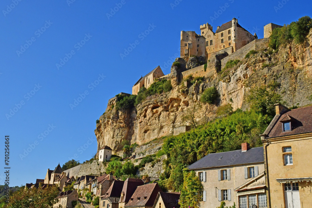 Beynac et Cazenac; France - october 7 2023 : picturesque castle