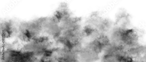 Panoramic view of the abstract white fog