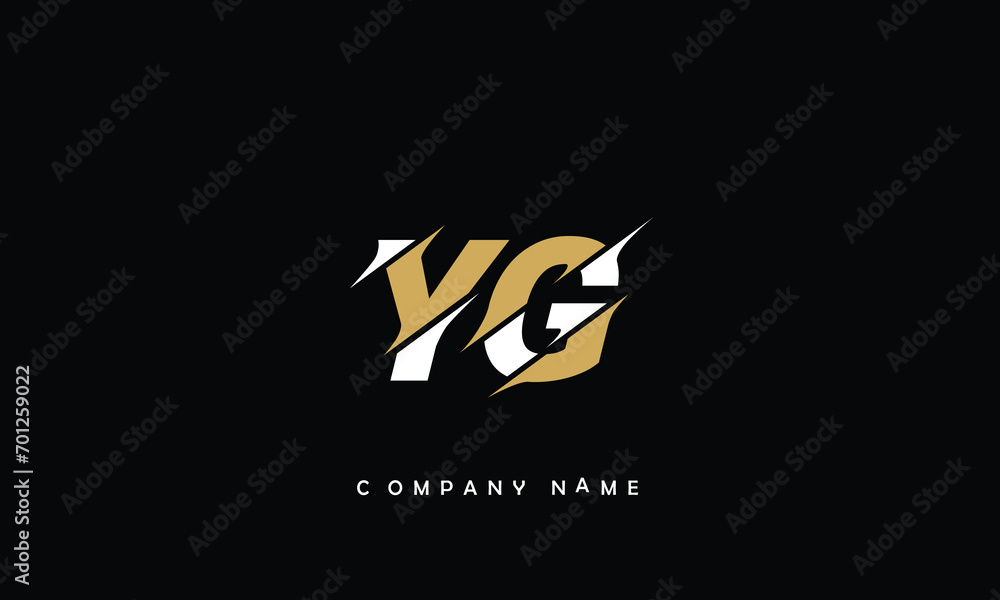 YG, GY, Y, G Abstract Letters Logo Monogram YG, GY, Y, G Abstract Letters Logo Monogram