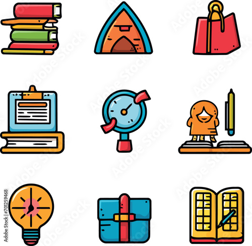 set icone scuola 04
