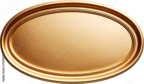 Yellow frame isolated on transparent background. PNG