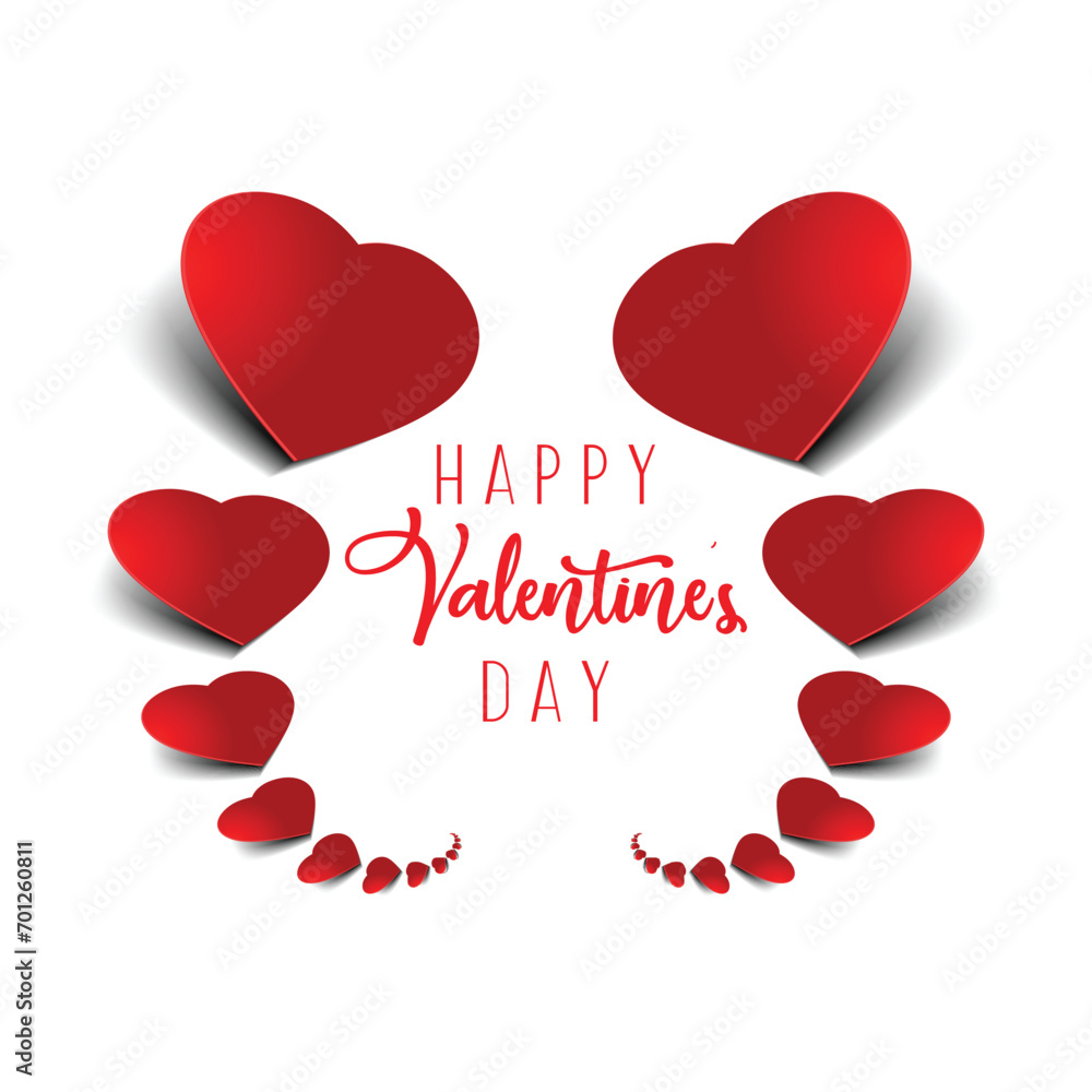 Free vector valentines day heart background vector illustration