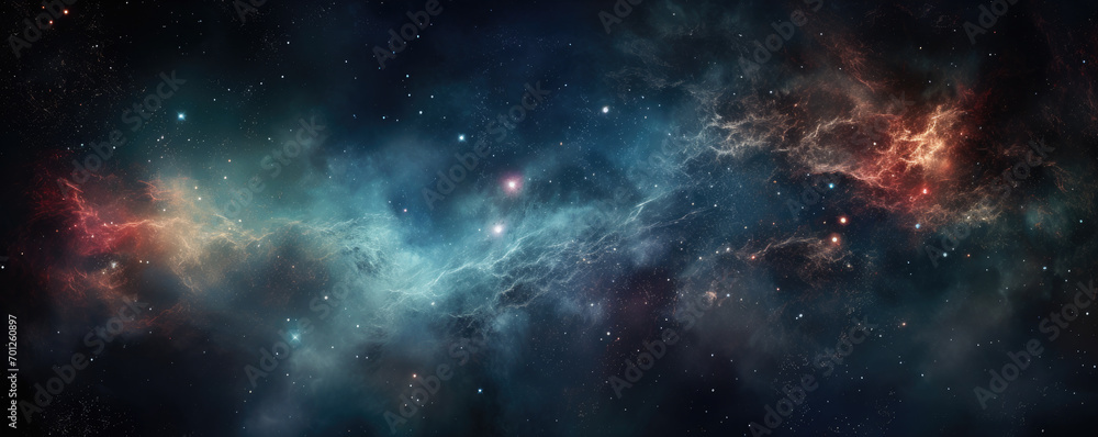 Fototapeta premium Amazing photo of a beautiful galaxy deep in space