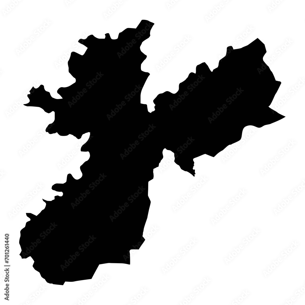Nabatieh Governorate map, administrative division of Lebanon. Vector illustration.