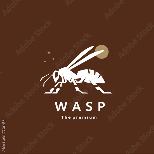 animal wasp  natural logo vector icon silhouette retro hipster	 photo