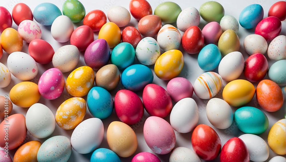 Obraz premium Happy easter. Colorful Easter eggs