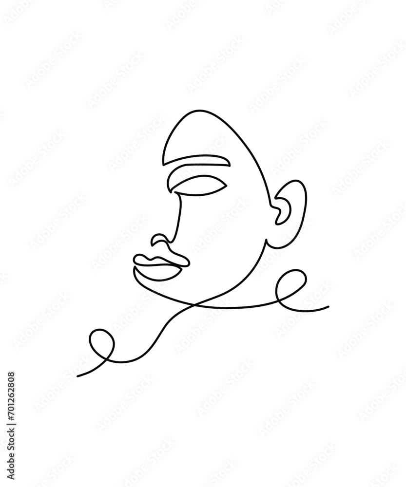girl face one line art, vector best line icon. girl face one line art, vector best line icon.