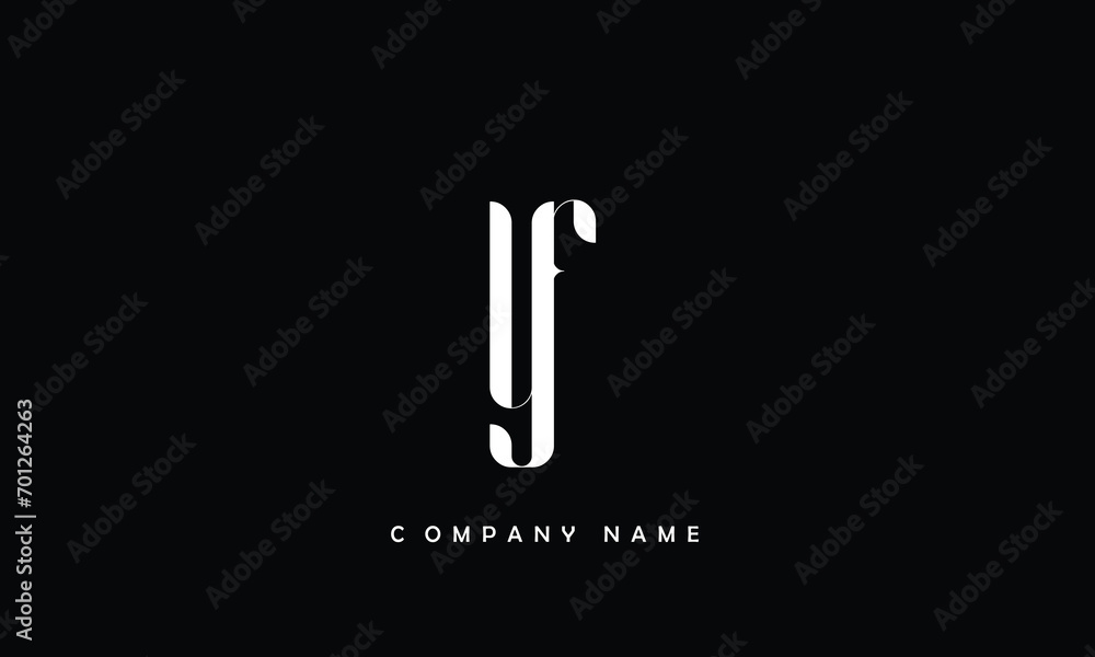 YF, FY, Y, F Abstract Letters Logo Monogram YF, FY, Y, F Abstract Letters Logo Monogram