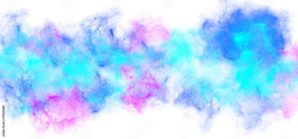 transparent colorful space dust particles