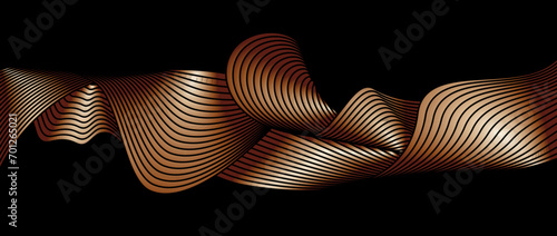 Abstract pattern of gradient wavy lines. A template for packaging design, visualization of illusions and creative ideas