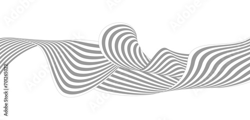 Abstract pattern of smooth wavy lines. A template for packaging design, musical illustration, technology and creative ideas