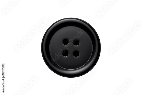 Bold Black Button Isolated On Transparent Background
