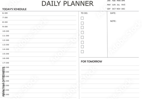 Journal Template Page - Daily planner	
