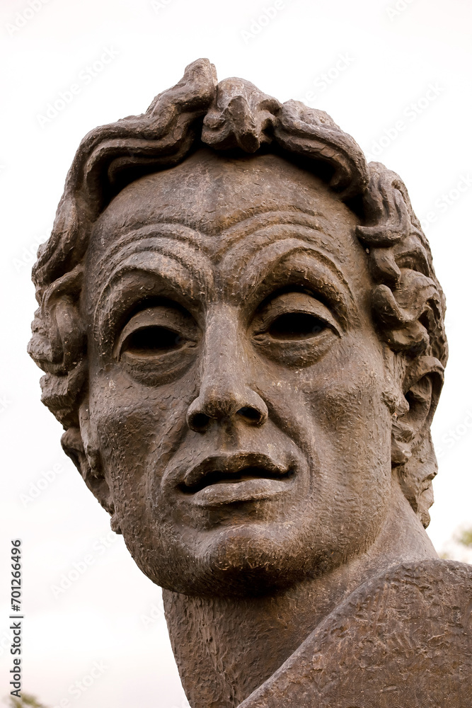 Bust of Simon Bolivar in Parque 21 de Abril,  Riobamba, Ecuador