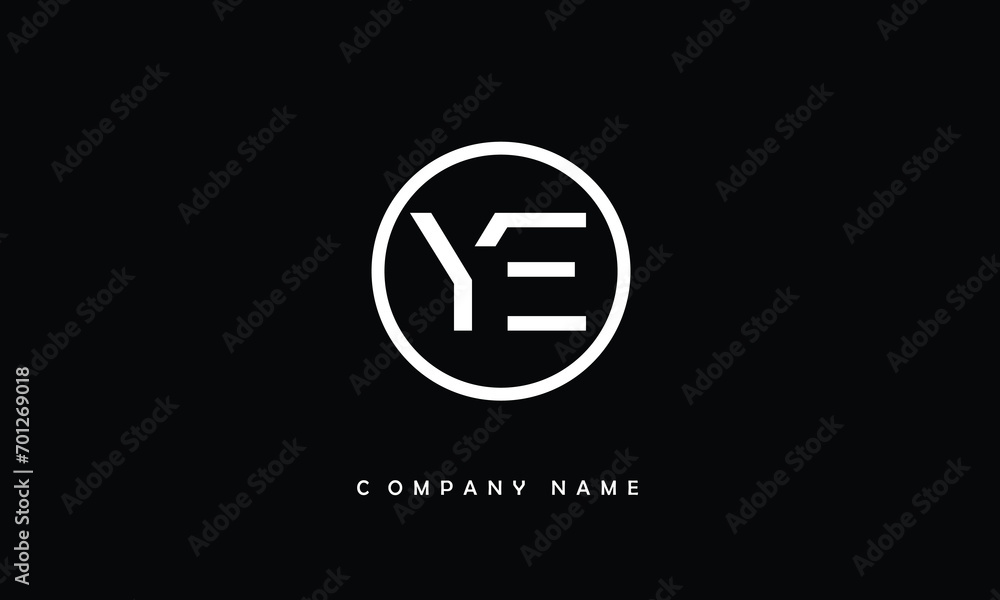 YE, EY, Y, E Abstract Letters Logo Monogram YE, EY, Y, E Abstract Letters Logo Monogram