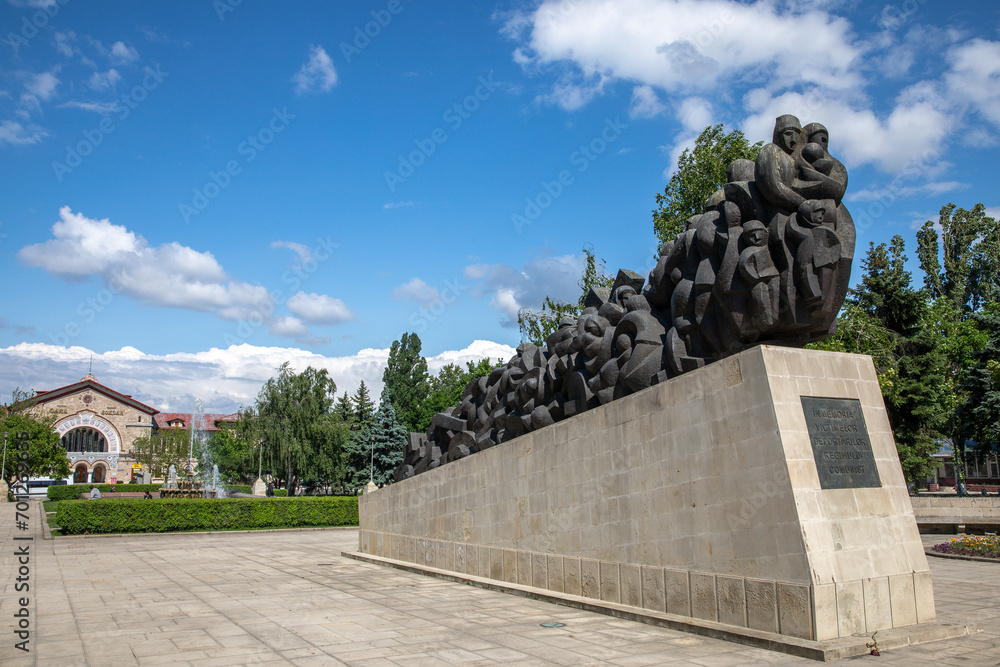 Obraz premium The Train of Pain â€“ Memorial to Victims of Stalinist repression in Chisinau, Moldova. Dedicated to.Victims of Communism