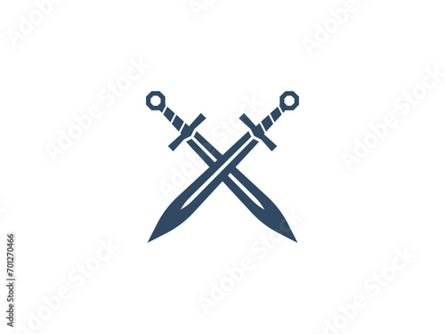 sword logo vector icon illustration, logo template