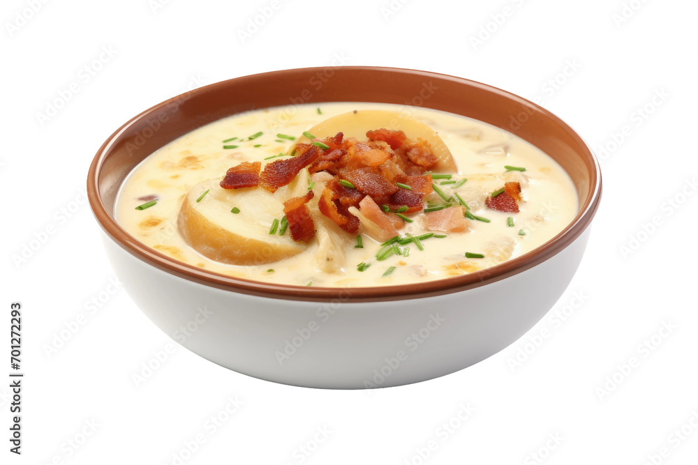 Chowder Creaminess Soup Isolated On Transparent Background
