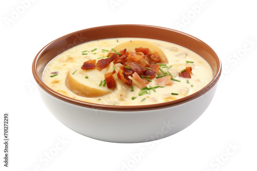 Chowder Creaminess Soup Isolated On Transparent Background