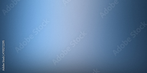 Noisy blue vignetting abstract background. Colorful gradient. Holographic blurred grainy gradient banner background texture.