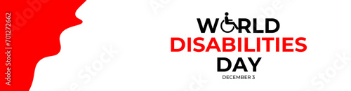 International day of disabled persons is celebrated every year on december 3. World disabilities day. suit for banner, cover, flyer, website, greeting card, poster with background. Vector illustration