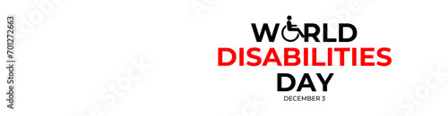 International day of disabled persons is celebrated every year on december 3. World disabilities day. suit for banner, cover, flyer, website, greeting card, poster with background. Vector illustration