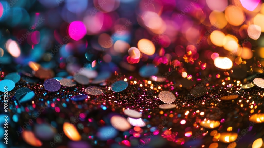 Glittery sequin fabric texture with shiny discs and a festive look.