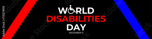 International Day of Persons with Disabilities (IDPD) is celebrated every year on 3 December. suit for website, landing page, poster, banner, brochure, corporate, cover, flyer. Vector illustration