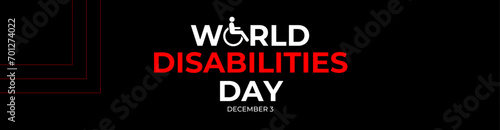 International Day of Persons with Disabilities (IDPD) is celebrated every year on 3 December. suit for website, landing page, poster, banner, brochure, corporate, cover, flyer. Vector illustration