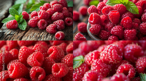 Obraz na płótnie raspberries in a market w salonie