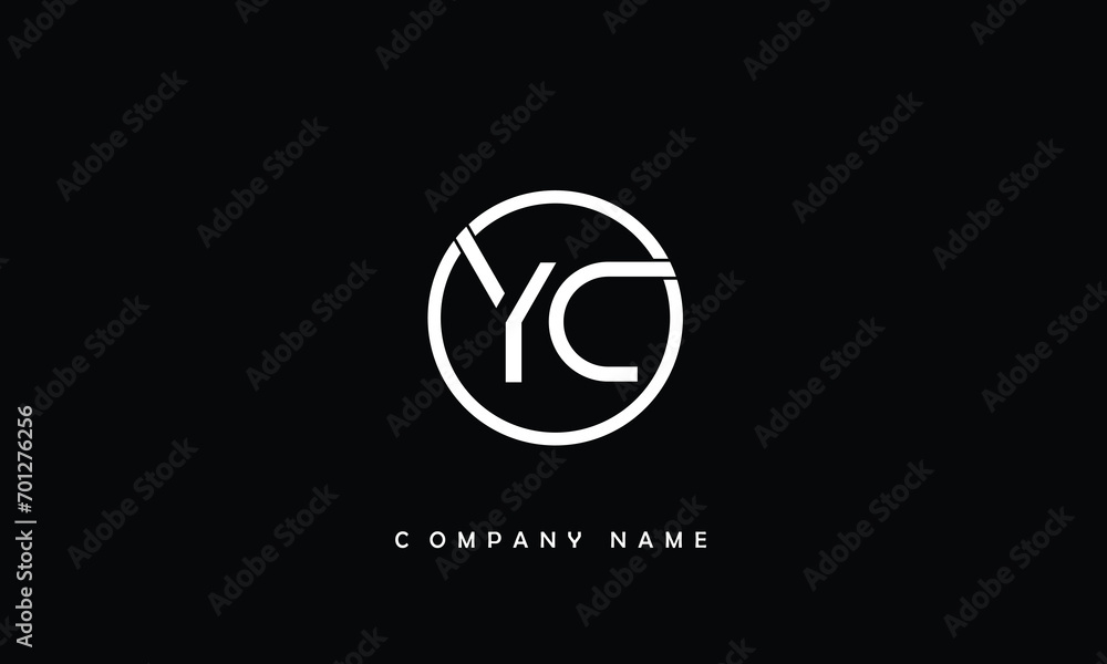 YC, CY, Y, C Abstract Letters Logo Monogram YC, CY, Y, C Abstract Letters Logo Monogram