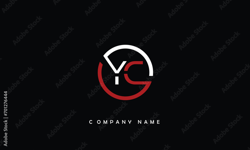 YC, CY, Y, C Abstract Letters Logo Monogram YC, CY, Y, C Abstract Letters Logo Monogram