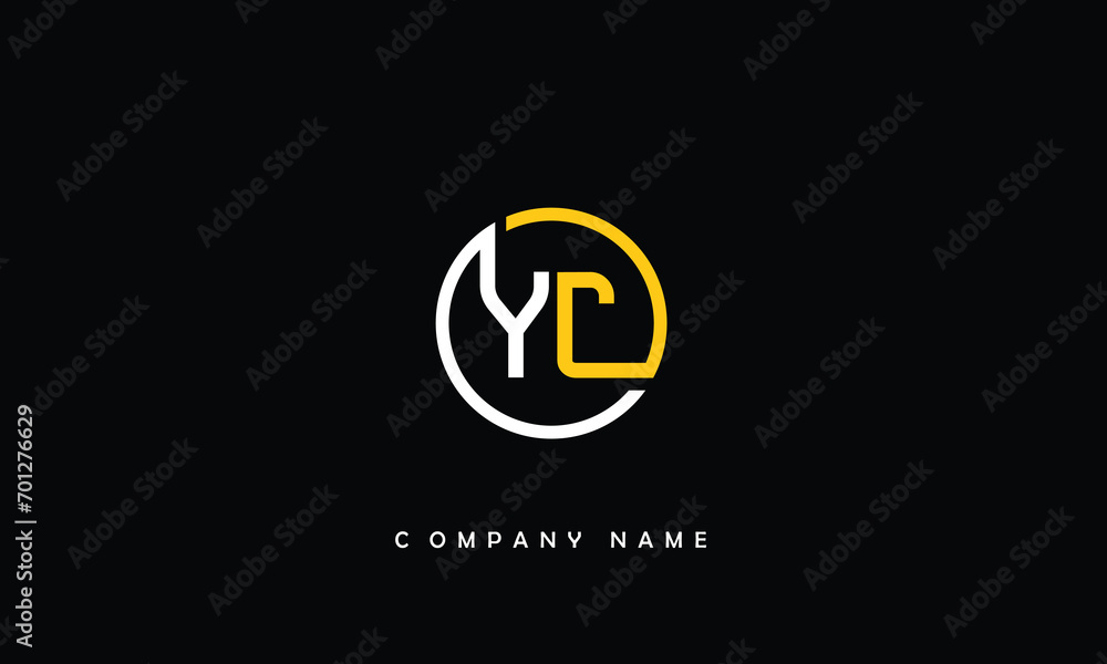 YC, CY, Y, C Abstract Letters Logo Monogram YC, CY, Y, C Abstract Letters Logo Monogram