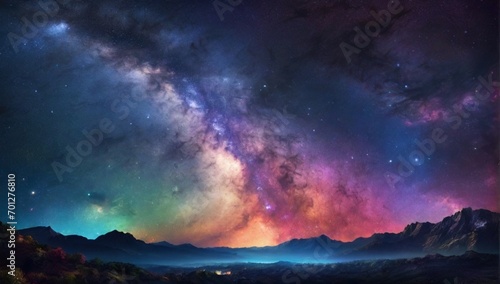 _Colorful_night_sky_full_of_stars_milky_