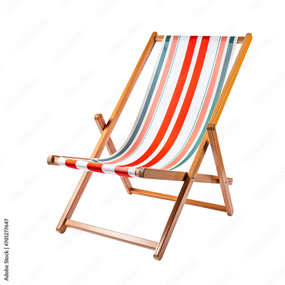 beach chair isolated on white