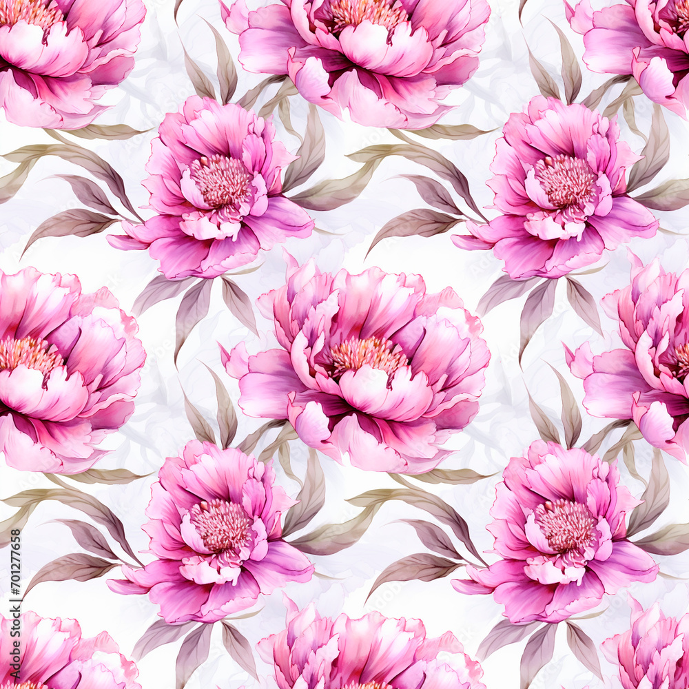 Obraz premium pattern with pink flowers