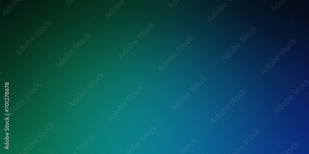 Obraz premium Noisy blue green abstract background. Colorful gradient. Holographic blurred grainy gradient banner background texture.
