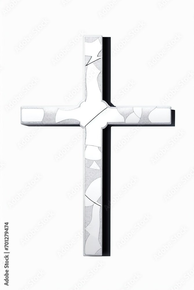 cross on a plain background, religious holiday Easter. Generative AI cross on a plain background, religious holiday Easter. Generative AI