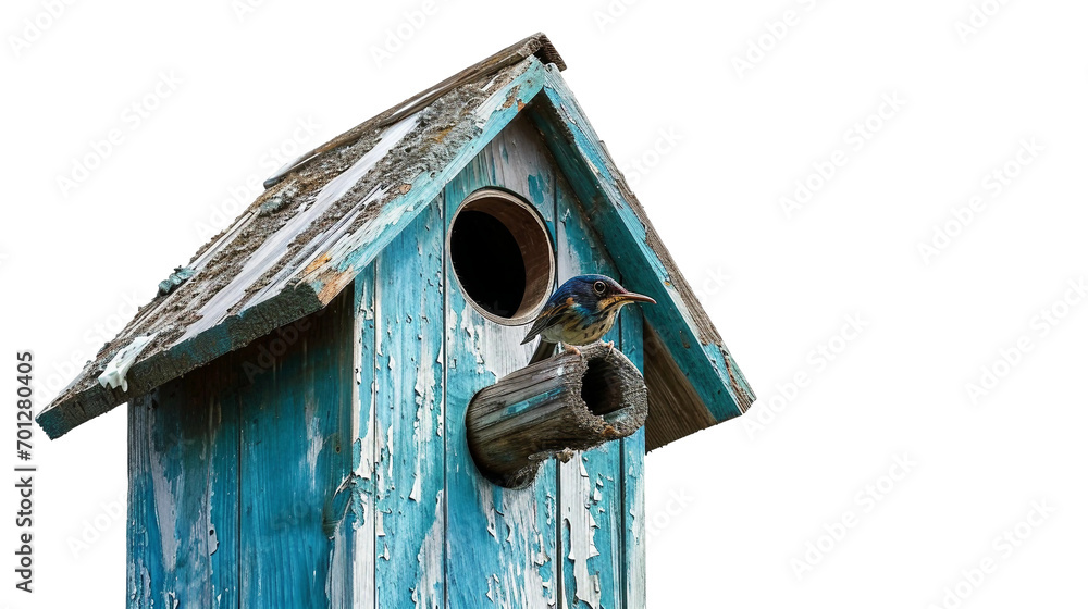 Isolated Bluebird Home on White on a transparent background
