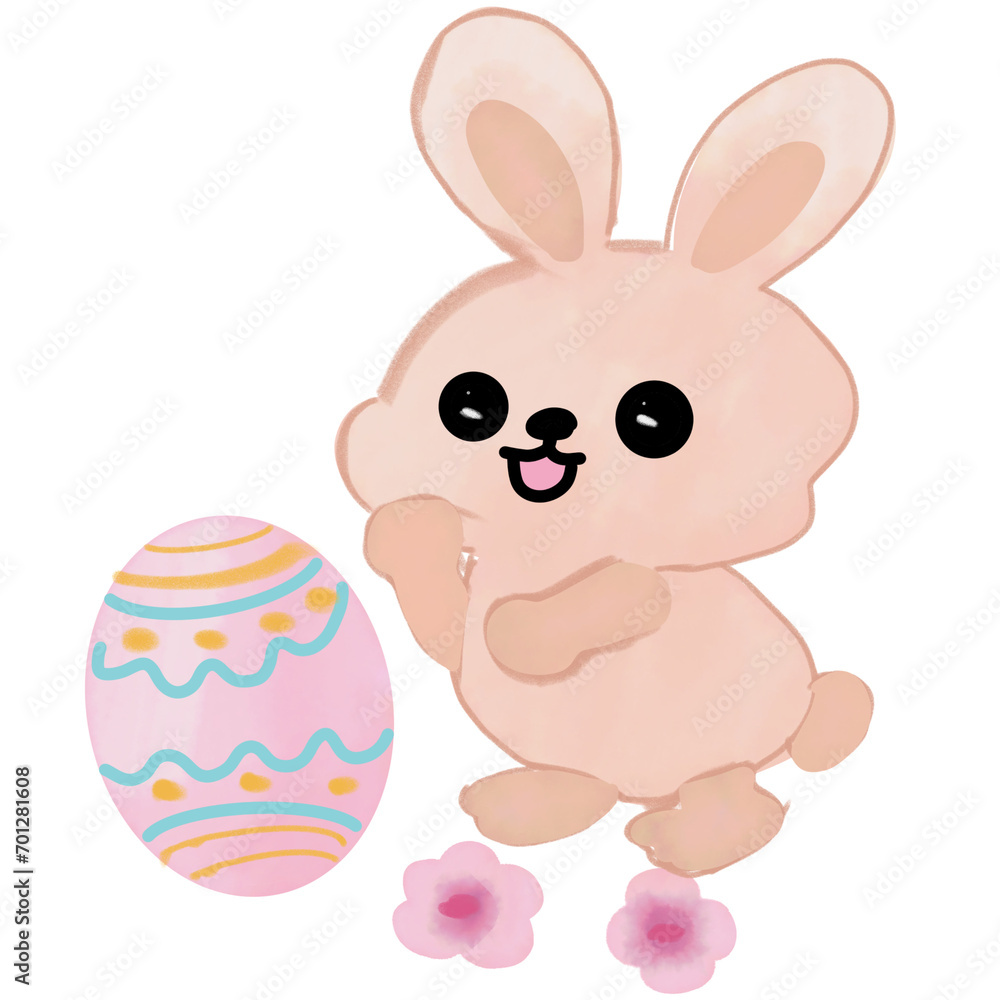 Obraz premium easter bunny with eggs